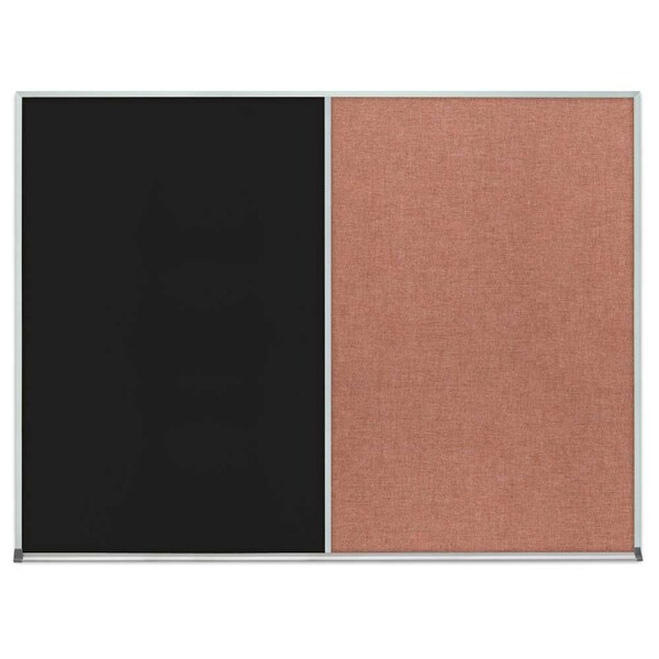 Single Door Radius Corkboard, 18"x24", Sat, UV7000RC-SATIN-CLOUD